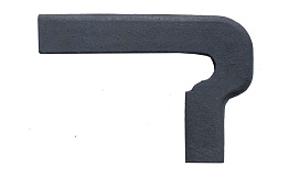 Клинкерный плинтус ступени левый Terraklinker (Gres de Breda) Basalto модель B, 410*80*80 мм