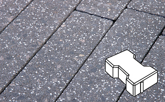 Плитка тротуарная Готика, Granite FINERRO, Катушка, Ильменит, 200*165*60 мм