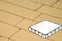 Плитка тротуарная Готика Profi, Квадрат, желтый, частичный прокрас, б/ц, 400*400*80 мм