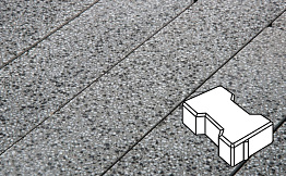 Плитка тротуарная Готика, City Granite FINO, Катушка, Белла Уайт, 200*165*60 мм