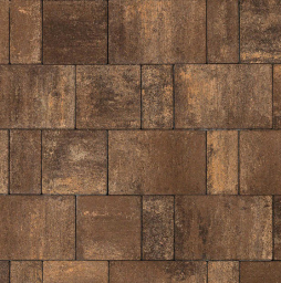 Плитка тротуарная BRAER Старый город Ландхаус Color Mix Каштан, толщина 80 мм