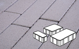 Плитка тротуарная Готика Profi, Новый Город, белый, частичный прокрас, б/ц, толщина 60 мм, комплект 3 шт
