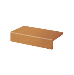 Клинкерная ступень прямой угол Stroeher Keraplatte Terra 307 weizengelb, 240х115х52х10 мм