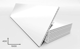 Керамогранитная плита Faveker GA20 для НФС, Blanco Brillo, 1000*400*20 мм