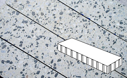 Плитка тротуарная Готика, Granite FINO, Плита, Грис Парга, 500*125*100 мм