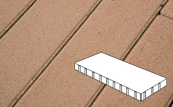 Плитка тротуарная Готика Profi, Плита, оранжевый, частичный прокрас, б/ц, 800*400*100 мм