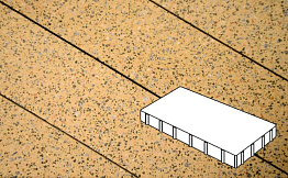 Плитка тротуарная Готика, Granite FINO, Плита без фаски, Жельтау, 600*200*100 мм