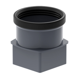 Муфта с уплотнителем для трубы 80*80/90 мм KROP UNI PVC/STAL, RAL 7016
