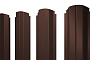 Штакетник П-образный А фигурный 0,5 Quarzit RAL 8017 шоколад