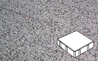 Плитка тротуарная Готика, City Granite FINERRO, Квадрат, Белла Уайт, 150*150*60 мм