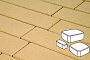 Плитка тротуарная Готика Profi, Классика, желтый, полный прокрас, б/ц, толщина 80 мм, комплект 3 шт