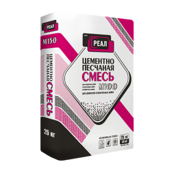 Цементно-песчаная смесь РЕАЛ М100, 25 кг