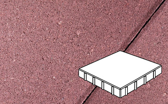 Плитка тротуарная Готика Profi, Квадрат, красный, частичный прокрас, с/ц, 400*400*80 мм