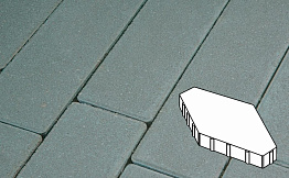 Плитка тротуарная Готика Profi, Зарядье без фаски, синий, частичный прокрас, с/ц, 600*400*100 мм