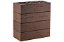 Кирпич облицовочный ЛСР темно-коричневый рустик, утолщенные стенки, М175, 250*120*65 мм