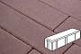 Плитка тротуарная Готика Profi, Брусок, темно-коричневый, частичный прокрас, с/ц, 180*60*80 мм