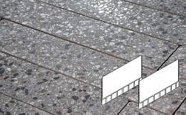 Плитка тротуарная Готика, Granite FINO, Плита AI, Галенит, 700*500*80 мм