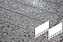 Плитка тротуарная Готика, Granite FINO, Плита AI, Галенит, 700*500*80 мм