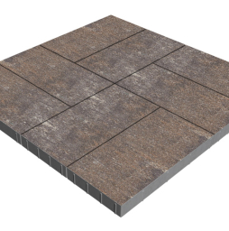Плитка тротуарная SteinRus Парк Плейс Б.3.П.6, гладкая, Сепия, 600*300*60 мм
