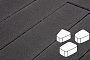 Плитка тротуарная Готика Profi Веер, черный, частичный прокрас, с/ц, толщина 60 мм, комплект 3 шт