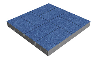 Плитка тротуарная SteinRus Грас, Antico, синий, 400*200*80 мм