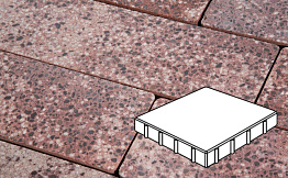 Плитка тротуарная Готика, Granite FINO, Квадрат, Сансет, 400*400*80 мм