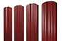 Штакетник Twin фигурный Rooftop Matte RAL 3011 коричнево-красный