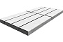 Плитка тротуарная SteinRus Гранада Б.7.П.8, гладкая, белый, 600*200*80 мм