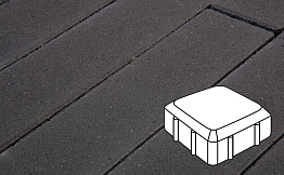 Плитка тротуарная Готика Profi, Старая площадь, черный, частичный прокрас, с/ц, 160*160*60 мм