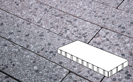 Плита тротуарная Готика Granite FINERRO, Галенит 800*400*80 мм