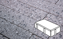 Плитка тротуарная Готика Granite FINERRO, брусчатка, Галенит 200*100*80 мм