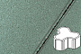 Плитка тротуарная Готика Profi, Шемрок, зеленый, частичный прокрас, б/ц, 200*200*100 мм