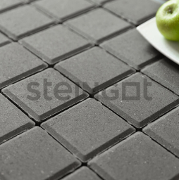 Плитка тротуарная Steingot Моноцвет, Квадрат, серый, 400*400*80 мм