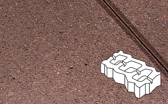 Плитка тротуарная Готика Profi, Газонная решетка, оранжевый, частичный прокрас, с/ц, 450*225*80 мм