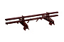 Комплект трубчатого снегозадержания Borge 1,5 м для профнастила H-114, кирпично-красный
