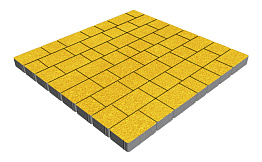 Плитка тротуарная SteinRus Инсбрук Альт Брик, Old-age, желтый, толщина 60 мм