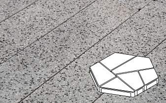 Плитка тротуарная Готика, City Granite FINO, Полигональ, Цветок Урала, 893*780*80 мм