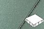 Плитка тротуарная Готика Profi, Квадрат, зеленый, частичный прокрас, б/ц, 300*300*100 мм