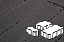 Плитка тротуарная Готика Profi, Новый Город, черный, частичный прокрас, с/ц, толщина 60 мм, комплект 3 шт