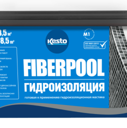 Гидроизоляционная мастика Kesto Fiberpool, 14 кг