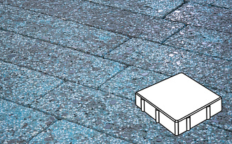 Плита тротуарная Готика Granite FINERRO, квадрат, Азул Бахия 200*200*80 мм