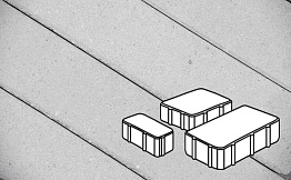 Плитка тротуарная Готика Profi, Новый Город, светло-серый, частичный прокрас, с/ц, толщина 80 мм, комплект 3 шт