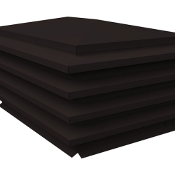 Дымник на трубу Grand Line елка 780*780 мм 0,5 Satin Matt с пленкой RAL 9005 черный
