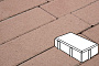 Плитка тротуарная Готика Profi, Брусчатка, коричневый, частичный прокрас, б/ц, 200*100*70 мм