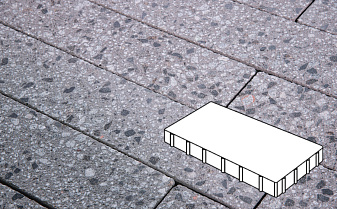 Плитка тротуарная Готика, Granite FINERRO, Плита, Галенит, 600*400*60 мм