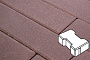 Плитка тротуарная Готика Profi, Катушка, темно- коричневый, частичный прокрас, с/ц, 200*165*80 мм