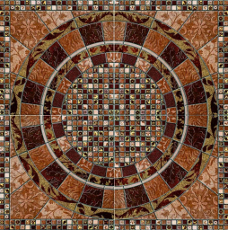 Клинкерная декоративная вставка Gres Aragon Roseton Geo Tierra, 650*650*16 мм