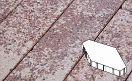 Плитка тротуарная Готика, Granite FINERRO, Зарядье без фаски, Сансет, 600*400*100 мм