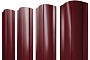 Штакетник Круглый фигурный Drap TX RAL 3005 красное вино