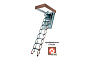 Металлическая лестница FAKRO LSF, высота 3000 мм, размер люка 600*900 мм